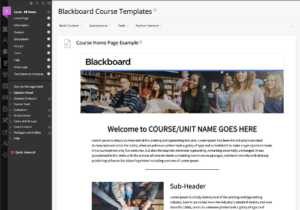 Loree course editing tool within the Blackboard interface