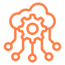 Orange icon - cloud connections and optimisations