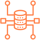 Orange icon - systems architecture diagram