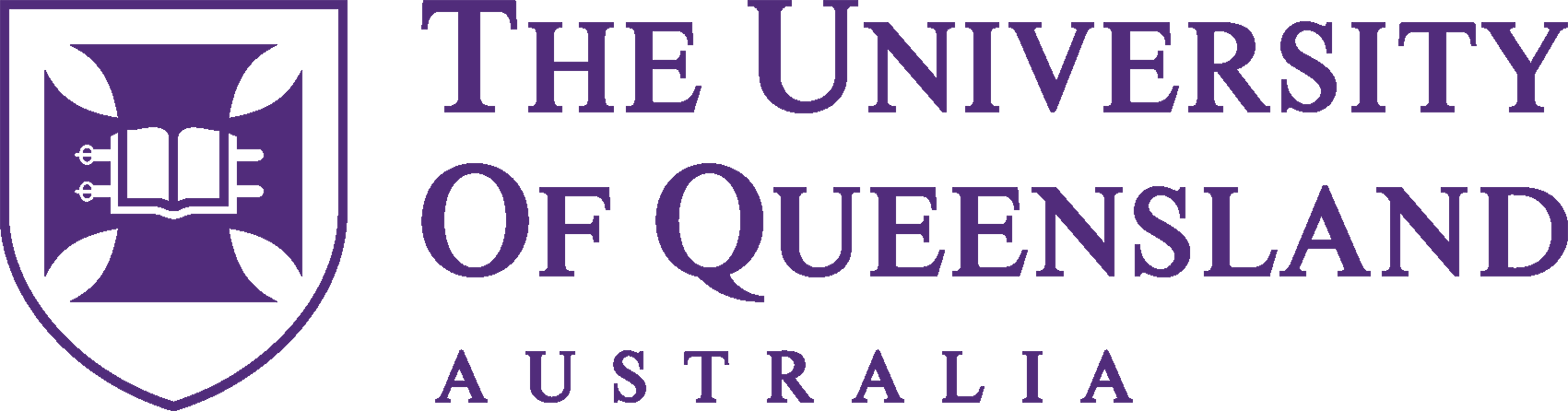 The University of Queensland logo - purple crest and text.