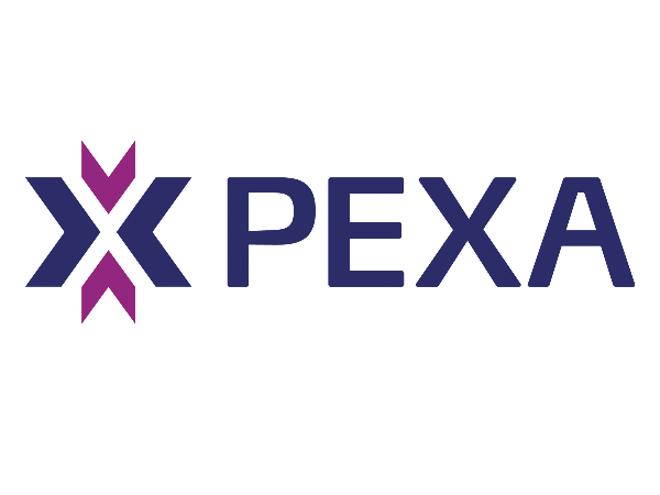 Purple and navy blue Pexa Logo with the logo mark and logo type in a horizontal lockup.